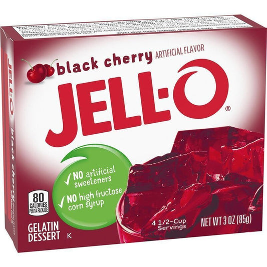Jell-O Black Cherry Gelatin Dessert Wackelpudding 85g