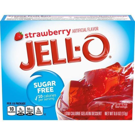 Jell-O Sugar Free Strawberry Gelatin Dessert 17g