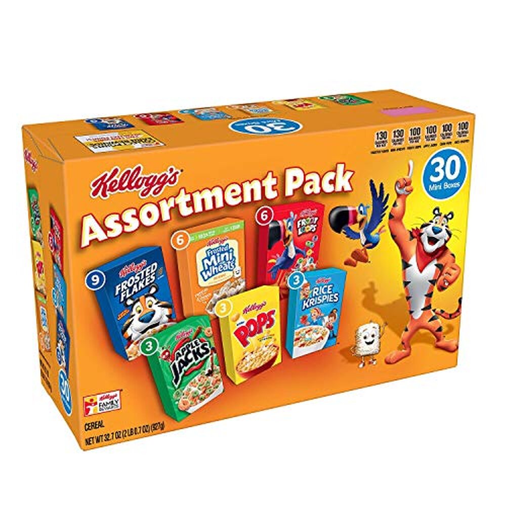 Kelloggs Jumbo Assortment Pack 927g 30 Stück