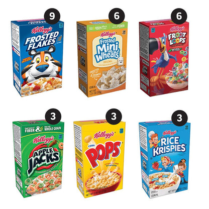 Kelloggs Jumbo Assortment Pack 927g 30 Stück
