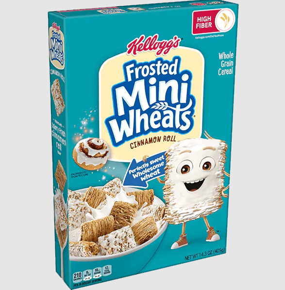 Kellogg's Cinnamon Roll Frosted Mini Wheats Little Bites 405g
