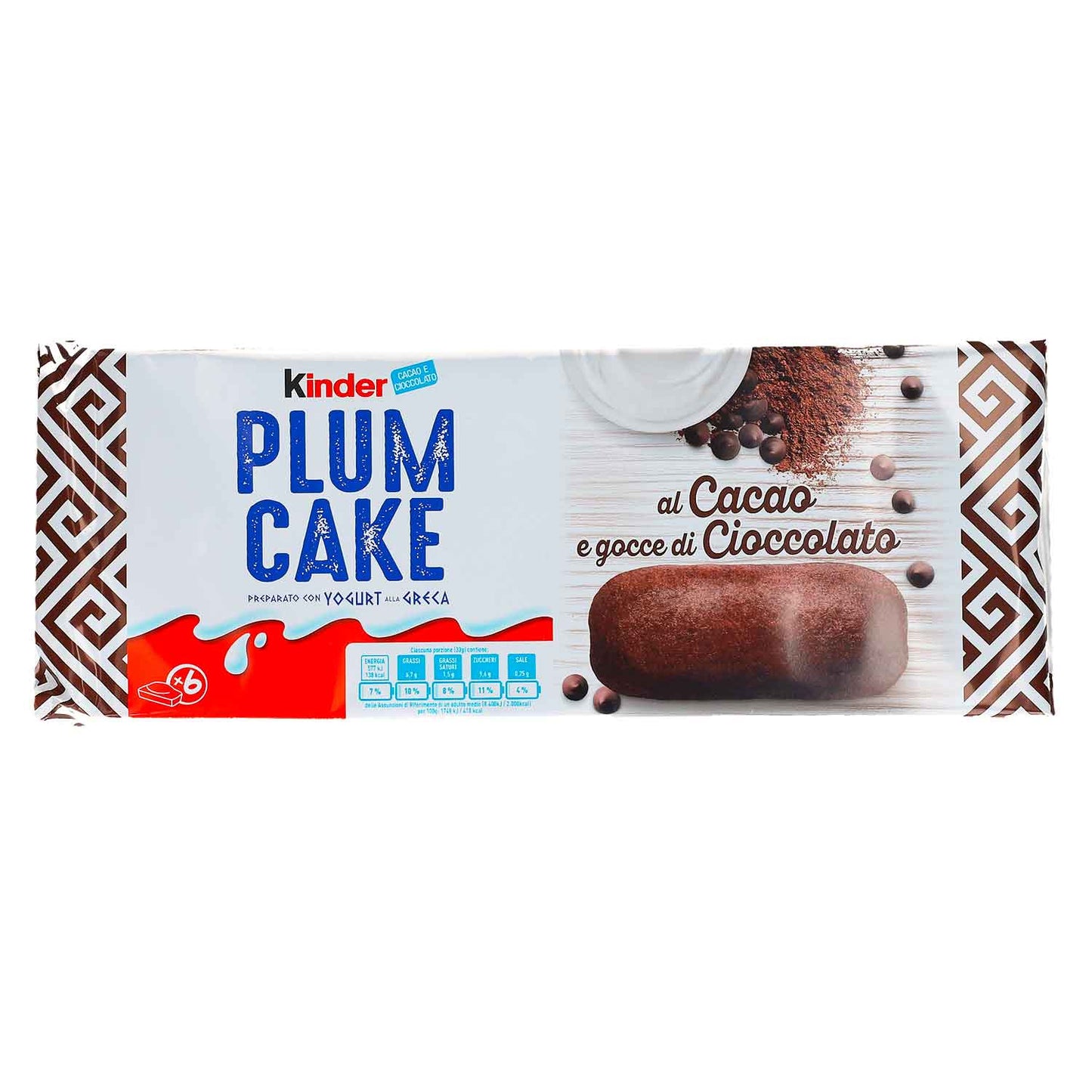 Kinder Plum Cake Al Cacao e gocce di Cioccolato 198g (MHD: 26.12.2024)