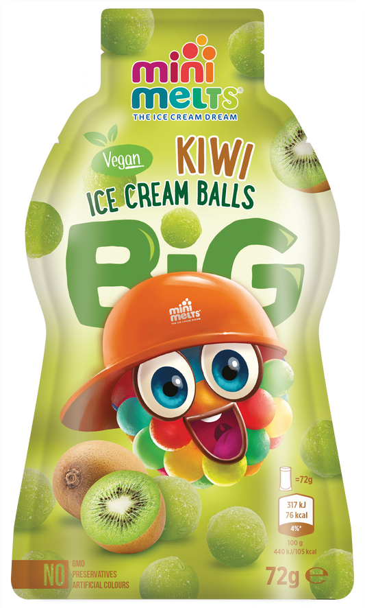 Mini Melts Kiwi Ice Cream Balls 72g