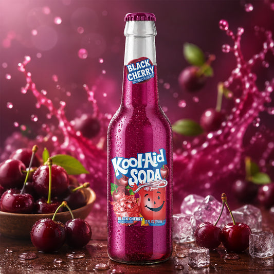 Kool Aid Soda Black Cherry 355ml