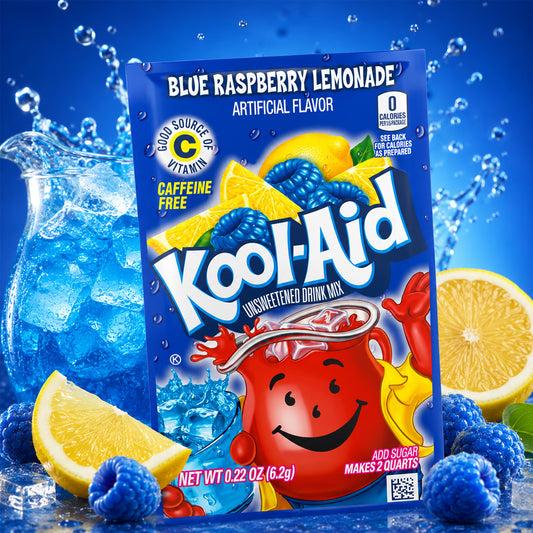 Kool Aid Unsweetened Drink Mix Blue Rasberry Lemonade 6,2g
