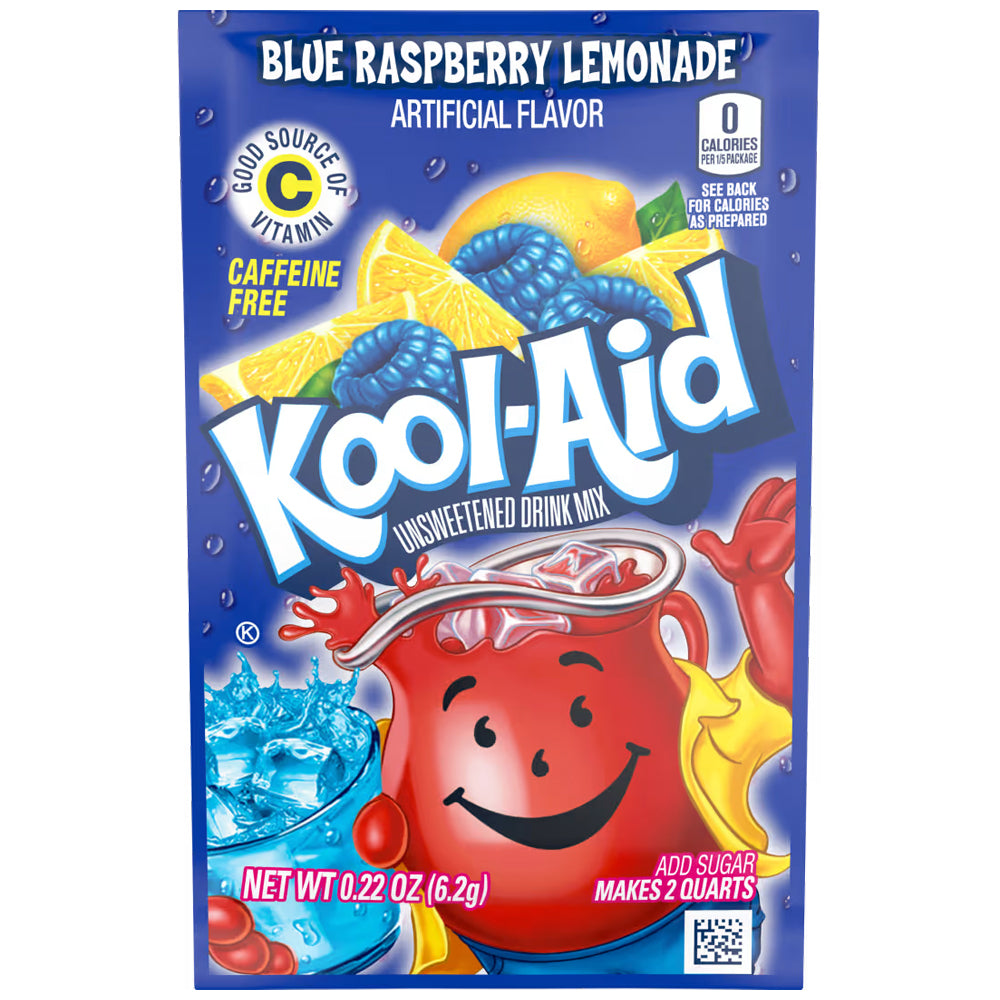 Kool Aid Unsweetened Drink Mix Blue Rasberry Lemonade 6,2g