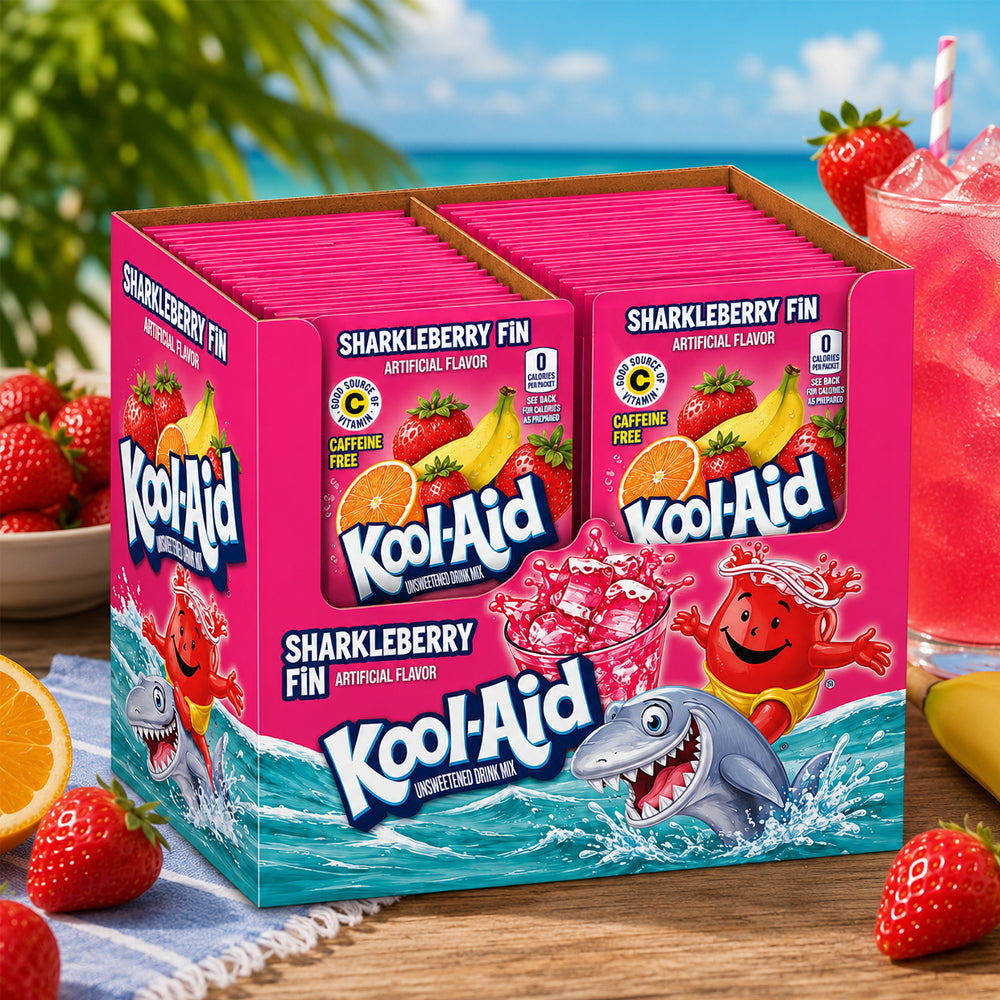 Kool Aid Unsweetened Drink Mix Sharkleberry Fin 48 x 4,6g Vorratspack