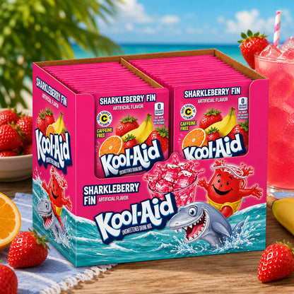Kool Aid Unsweetened Drink Mix Sharkleberry Fin 48 x 4,6g Vorratspack