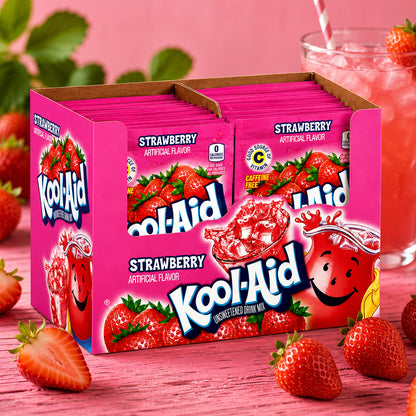 Kool Aid Unsweetened Drink Mix Strawberry 48 x 3,6g Vorratspack