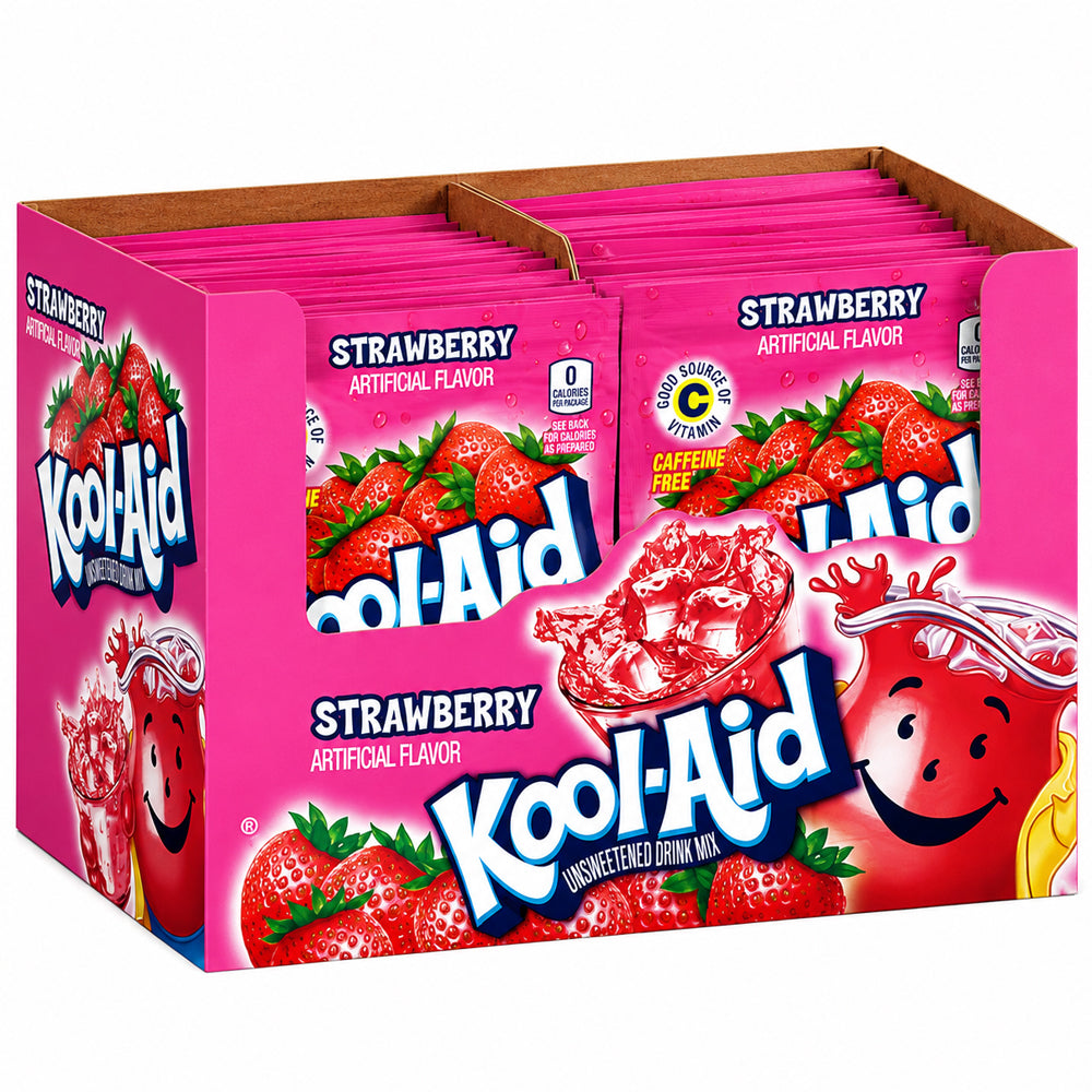 Kool Aid Unsweetened Drink Mix Strawberry 48 x 3,6g Vorratspack