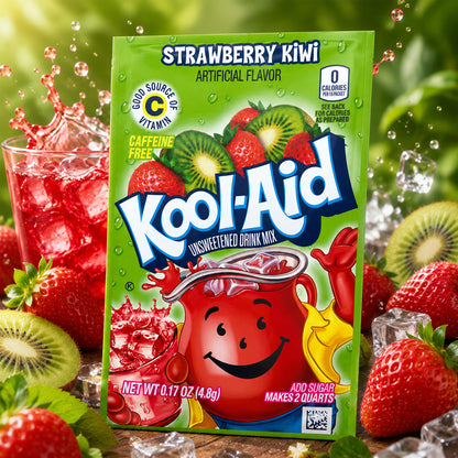 Kool Aid Unsweetened Drink Mix Strawberry Kiwi 4,8g