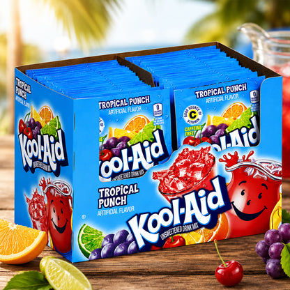 Kool Aid Unsweetened Drink Mix Tropical Punch 48 x 4,5g Vorratspack