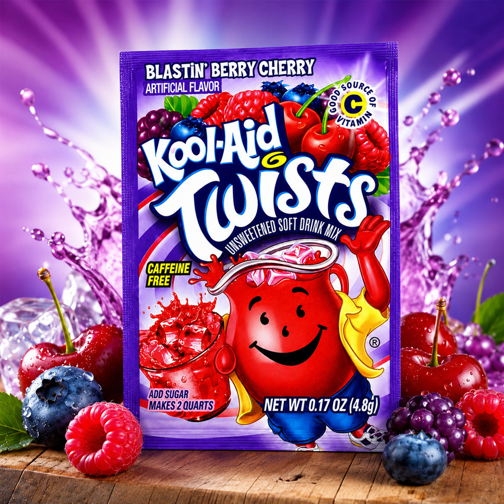 Kool Aid Unsweetened Drink Mix Twists Blastin' Berry Cherry 4,8g