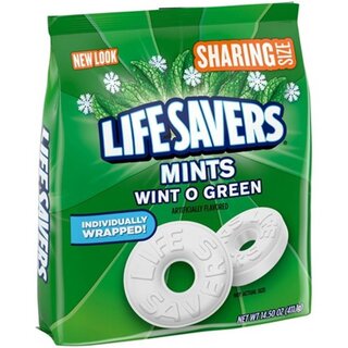 Lifesavers Hard Candy Mints Wint O Green Sharing Size 411,1g