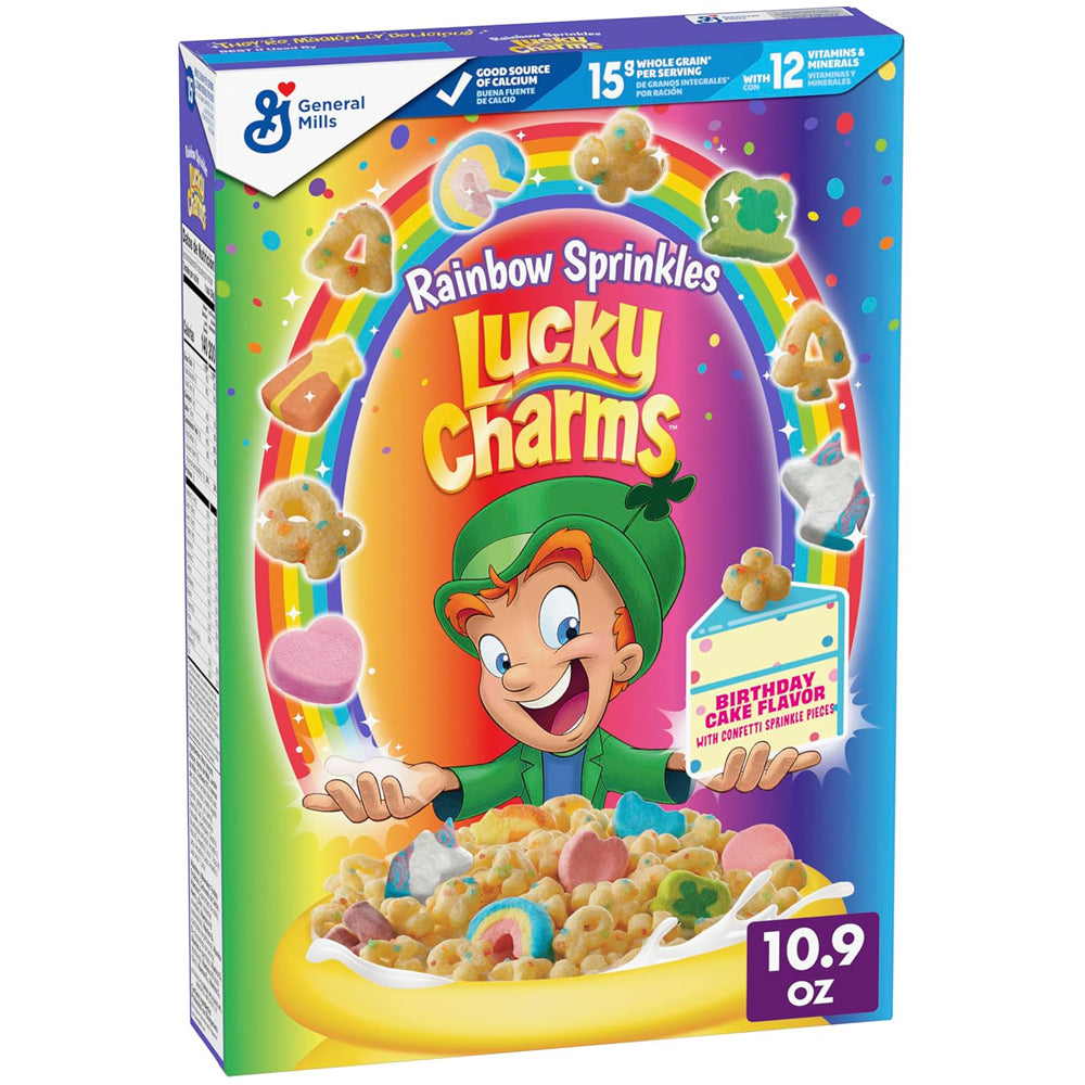 Lucky Charms Rainbow Sprinkles Birthday Cake Flavour 309g