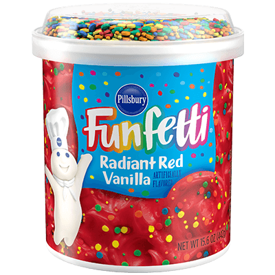 Pillsbury Funfetti Radiant Red Vanilla Frosting 442g