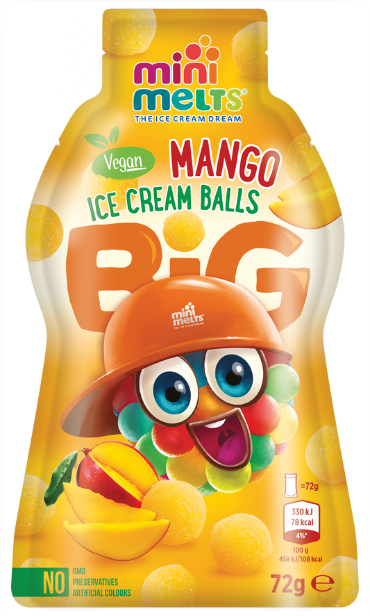 Mini Melts Mango Ice Cream Balls 72g
