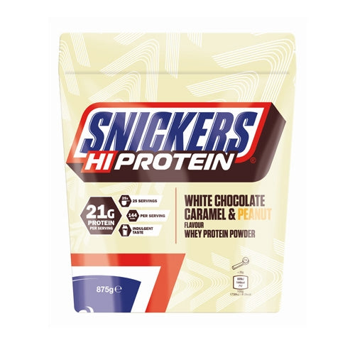 Mars Hi-Protein Snickers White Chocolate Caramel & Peanut Whey Protein Powder 875g