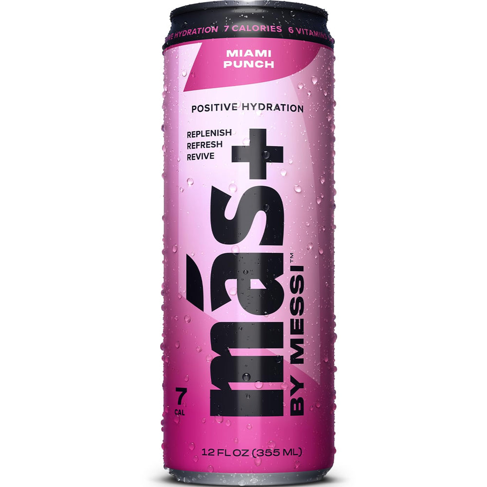 MAS+ by Messi Positive Hydration Energy Drink Miami Punch 355ml
