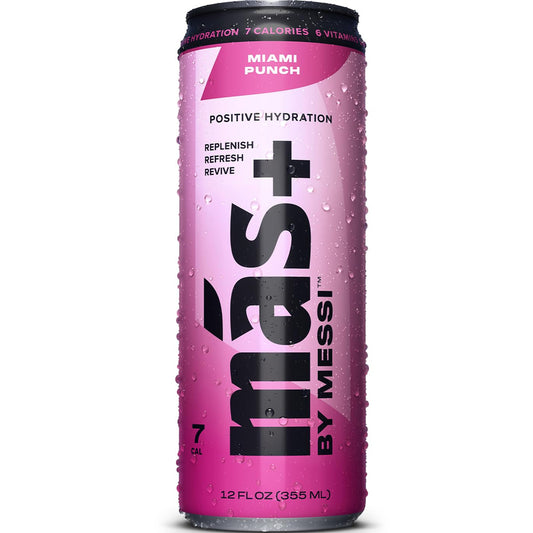 MAS+ by Messi Positive Hydration Energy Drink Miami Punch 355ml