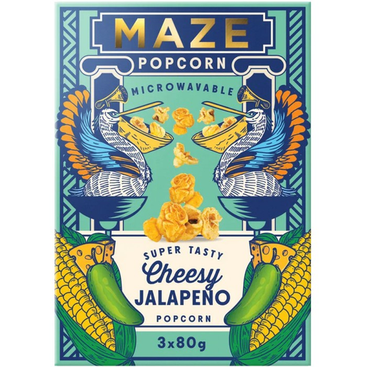 Maze Popcorn Cheesy Jalapeno 3x80g (240g)