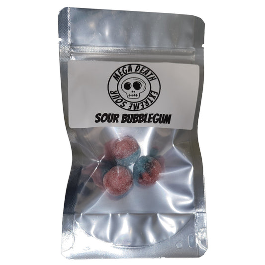 Mega Death Extreme Sour Bubblegum Candy Balls 3 Stück