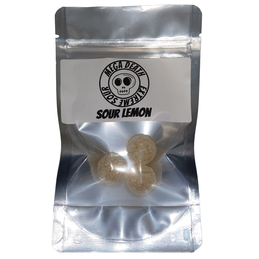 Mega Death Extreme Sour Lemon Candy Balls 3 Stück