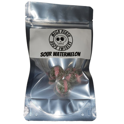 Mega Death Extreme Sour Watermelon Candy Balls 3 Stück