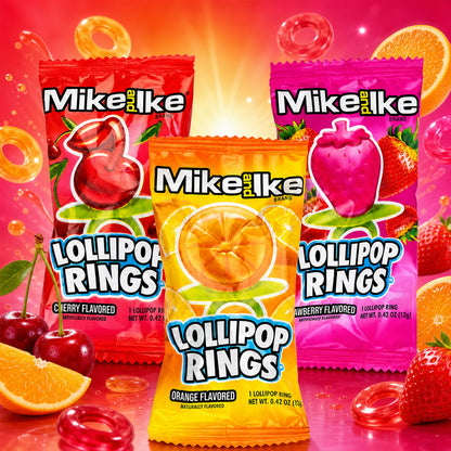 Mike and Ike Lollipop Rings 12g