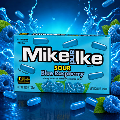 Mike and Ike Sour Blue Raspberry 120g