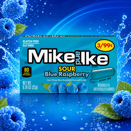 Mike and Ike Sour Blue Raspberry 22g