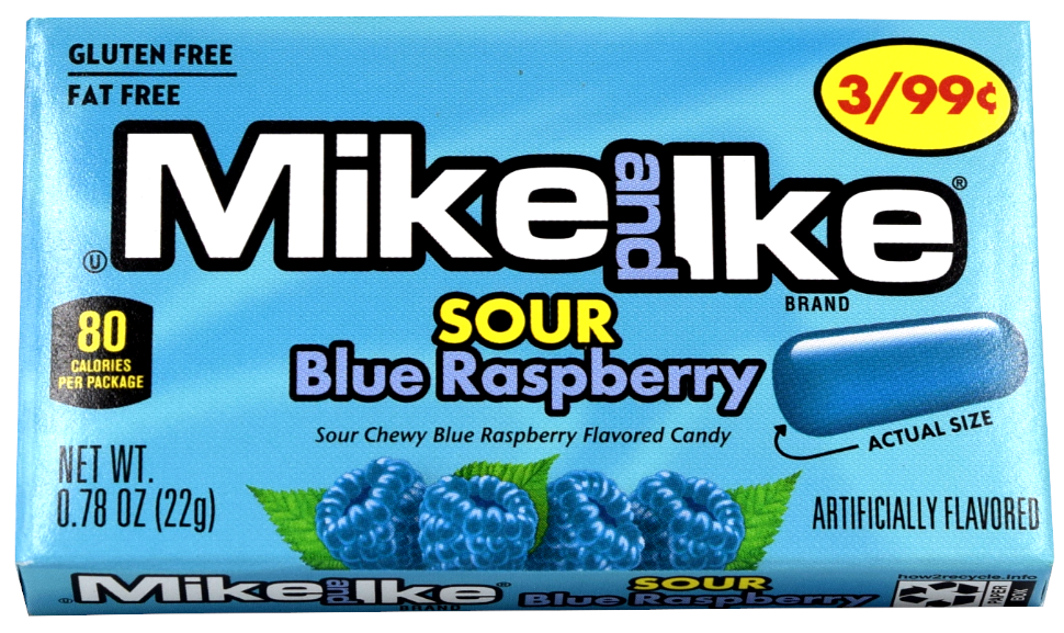 Mike and Ike Sour Blue Raspberry 22g