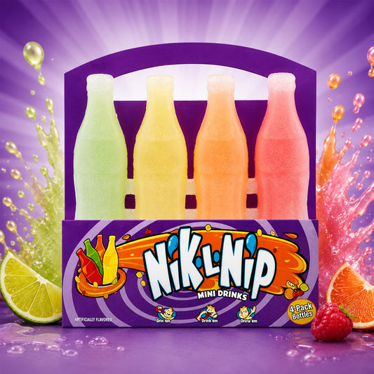 Nik-L-Nip Original Wax Candy Bottles 39g 16ml (4 Pack)