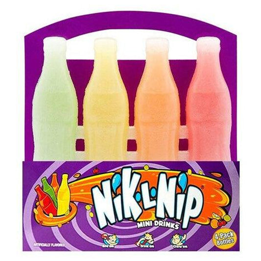 Nik-L-Nip Original Wax Candy Bottles 39g 16ml (4 Pack)