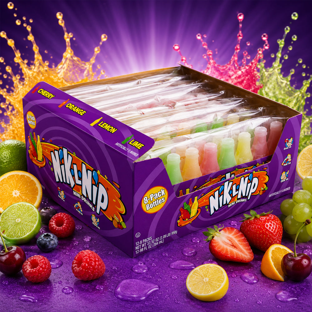Nik-L-Nip Original Wax Candy Bottles 79g 12 x 32ml (8 Pack) Vorratspack