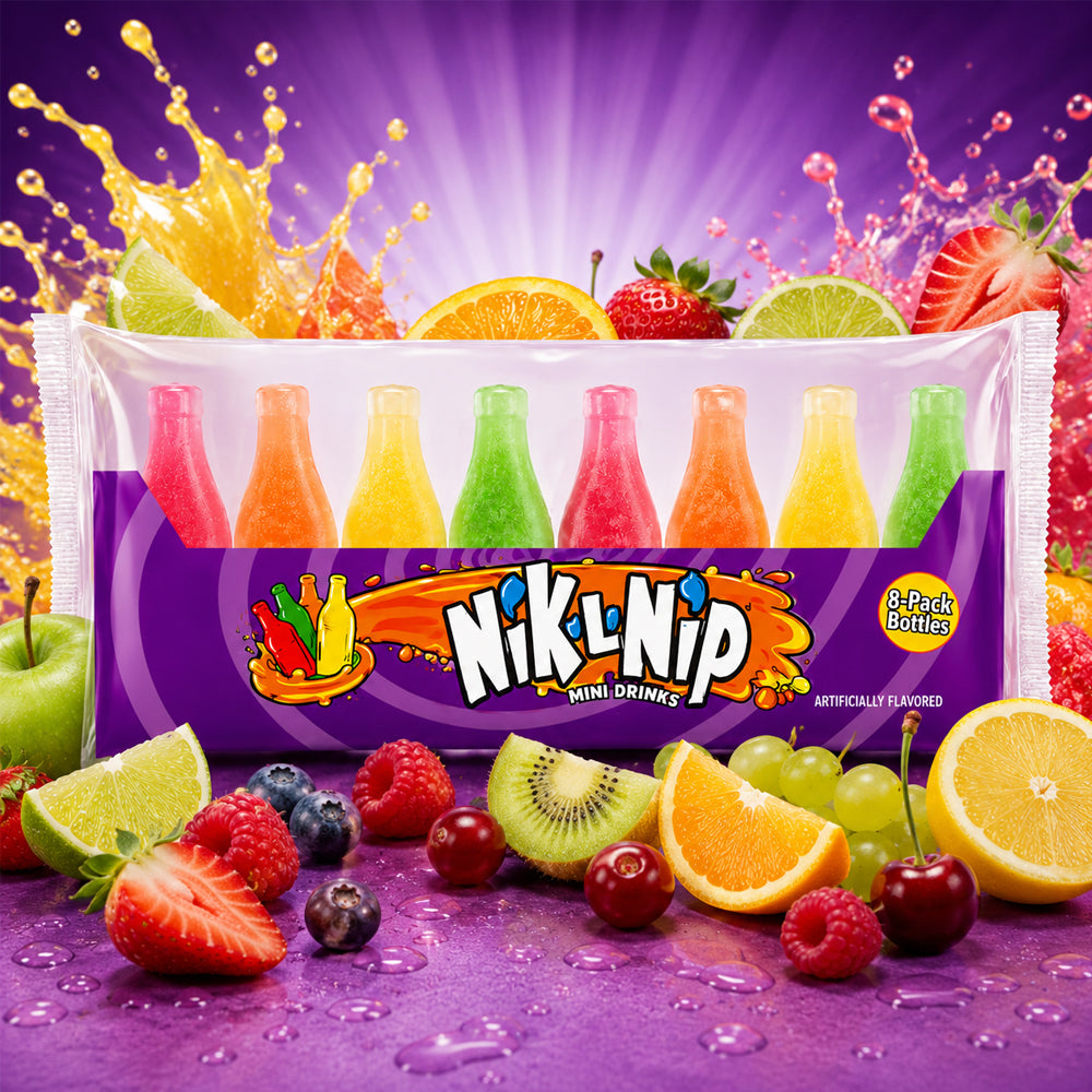 Nik-L-Nip Original Wax Candy Bottles 79g 32ml (8 Pack)