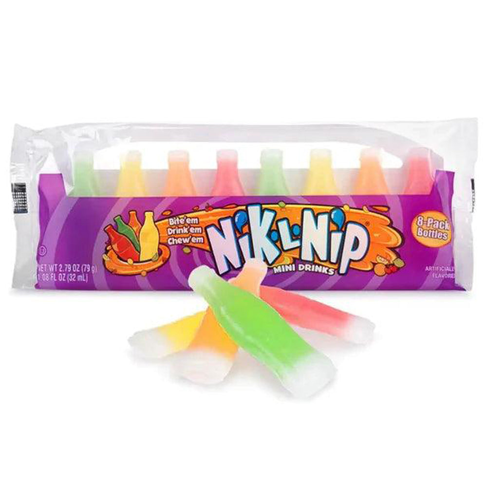 Nik-L-Nip Original Wax Candy Bottles 79g 32ml (8 Pack)