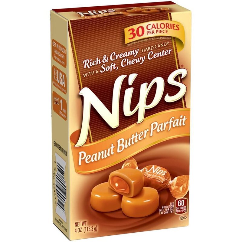 Nips Hard Candy with Chewy - Peanut Butter Parfait - 113,3g