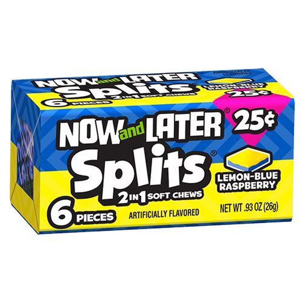 Now and Later Splits Lemon Blue Raspberry 26g