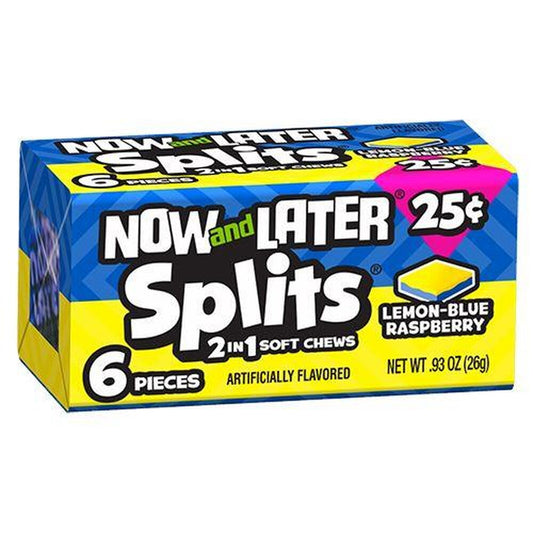 Now and Later Splits Lemon Blue Raspberry 26g