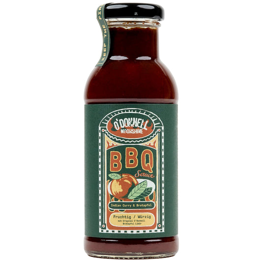 O'Donnell Moonshine BBQ Sauce Indian Curry & Bratapfel 260ml