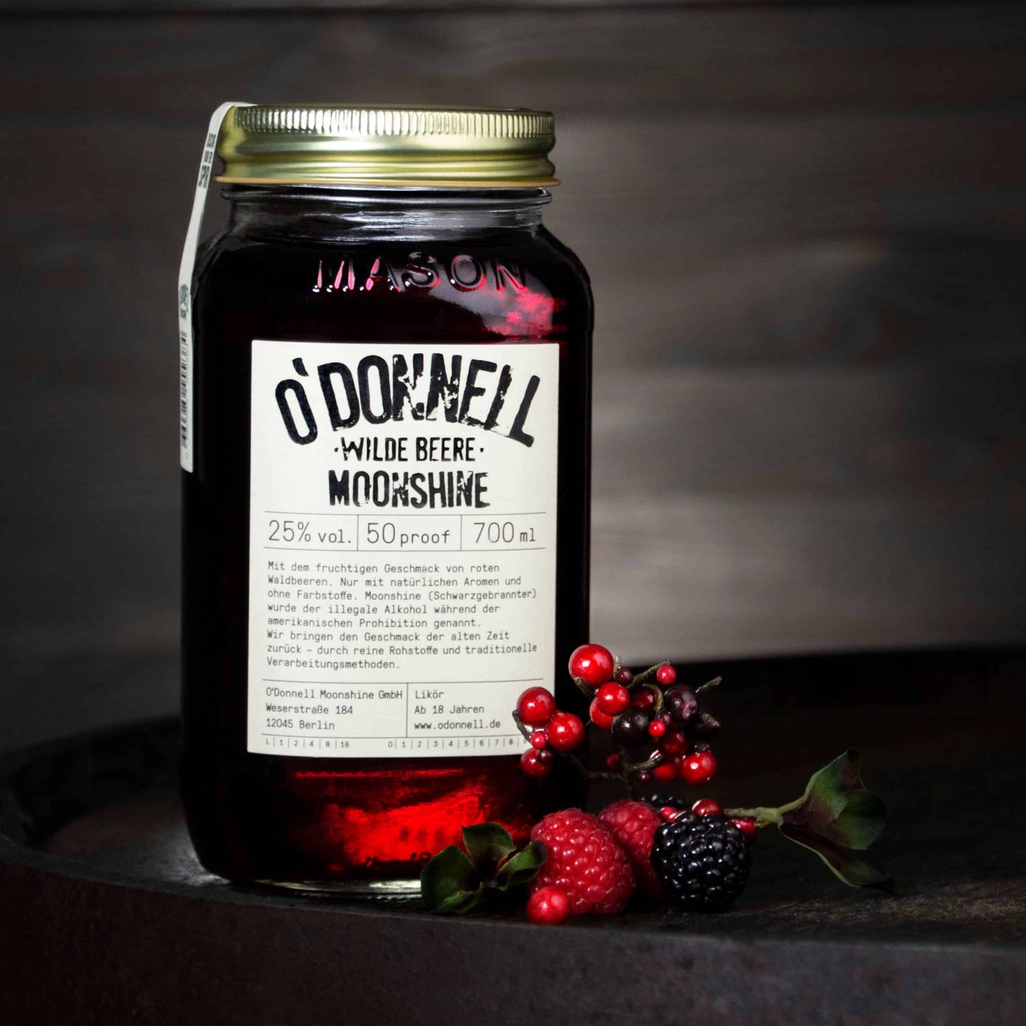 O'Donnell - MOONSHINE Wilde Beere 700ml 25% vol.