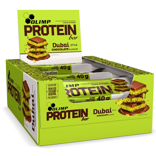 Olimp Protein Bar – Choco & Pistachio & Kadayif (Dubai Style) 25 x 40g Vorratspack