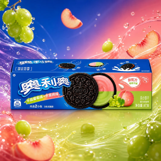 Oreo Sandwich Biscuit Grape and Peach 97g (CHINA)