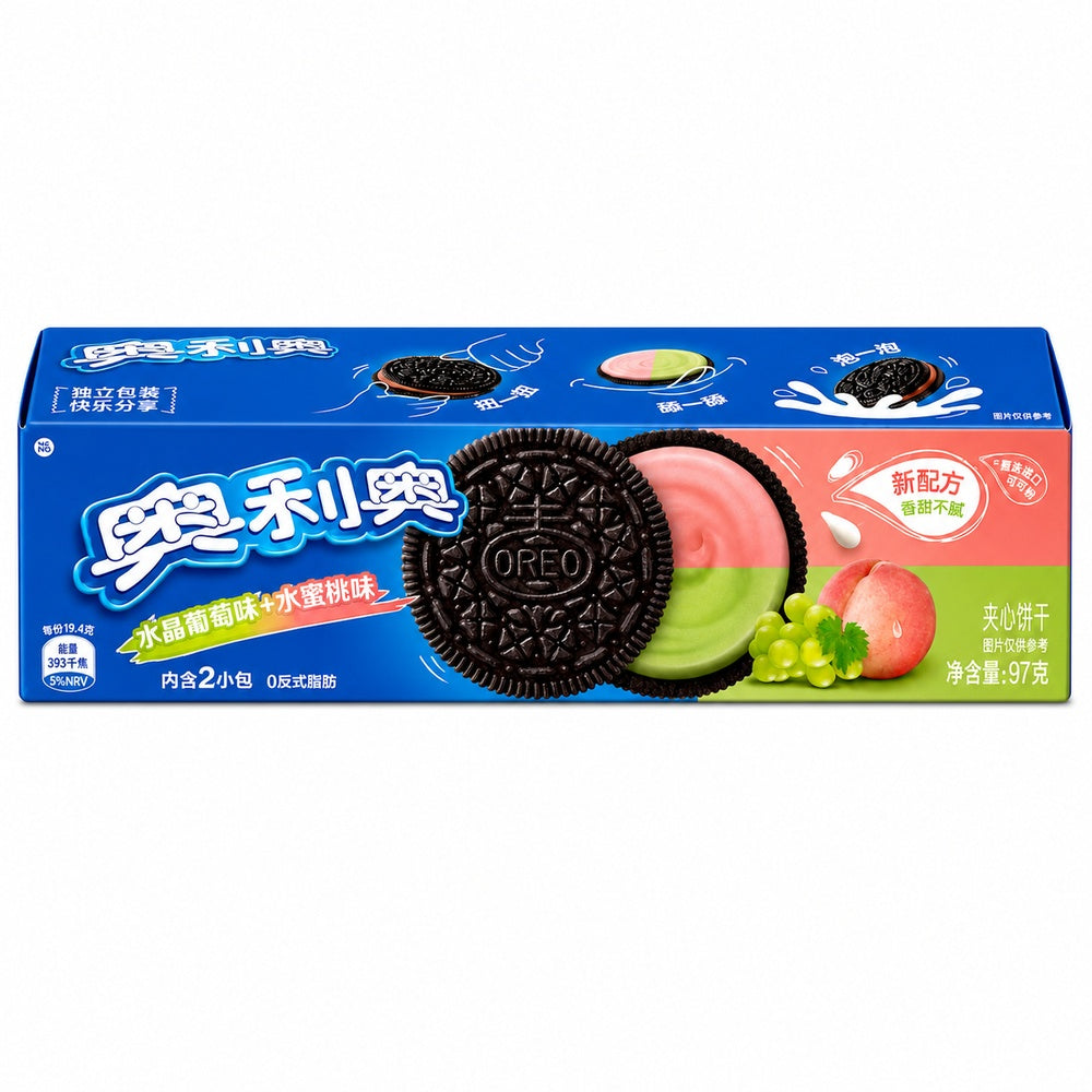 Oreo Sandwich Biscuit Grape and Peach 97g (CHINA)