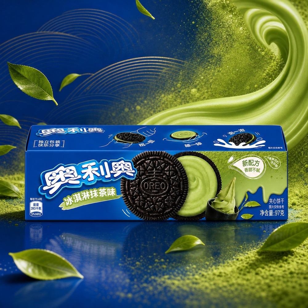 Oreo Sandwich Biscuit Matcha Flavour 97g (CHINA)