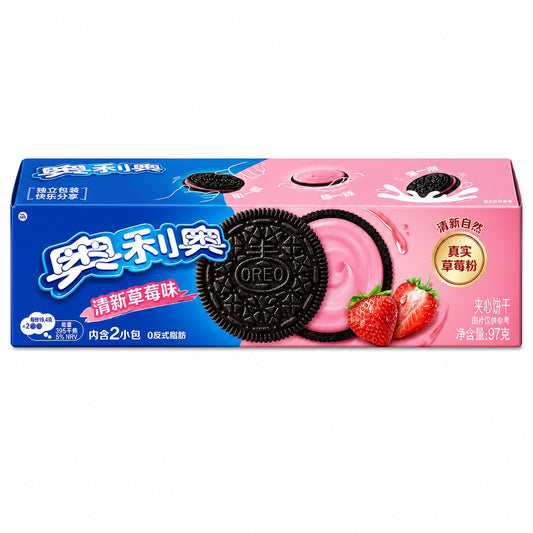 Oreo Sandwich Biscuit Strawberry Flavour 97g (CHINA)