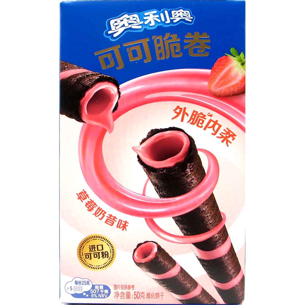 Oreo Cocoa Crisp Roll Strawberry 50g