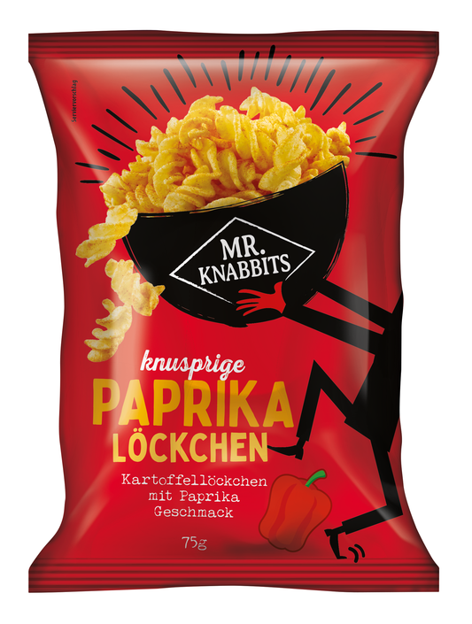 Mr. Knabbits Paprika Löckchen 75g