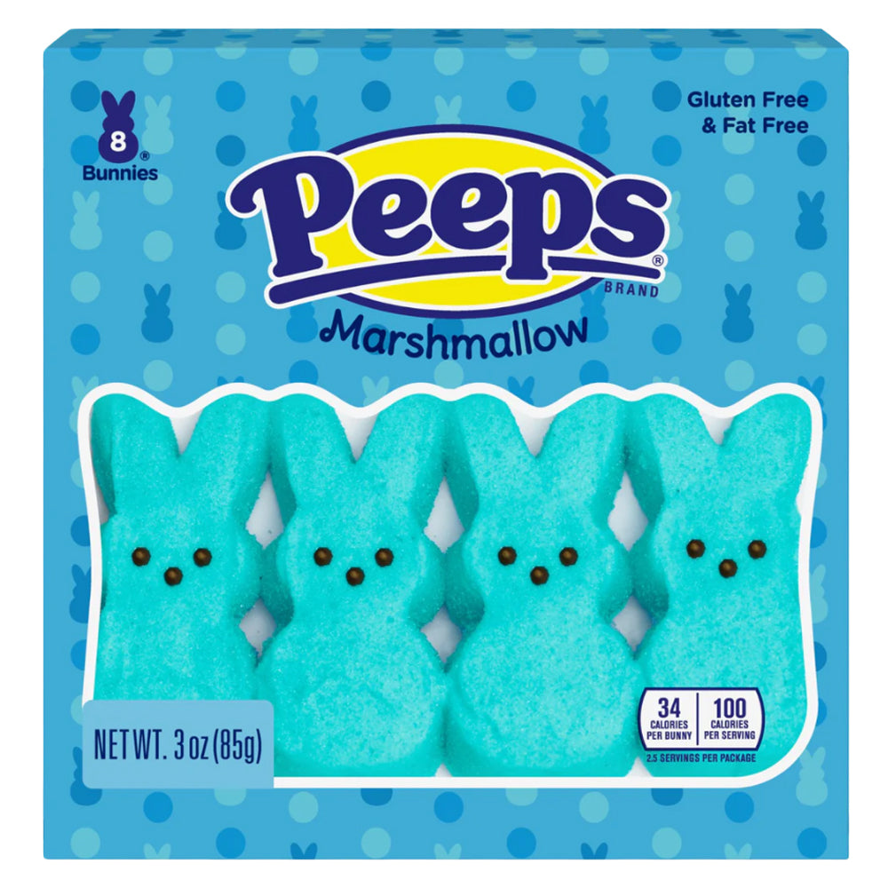Peeps Marshmallow Blue Bunnies 8 Pack 85g
